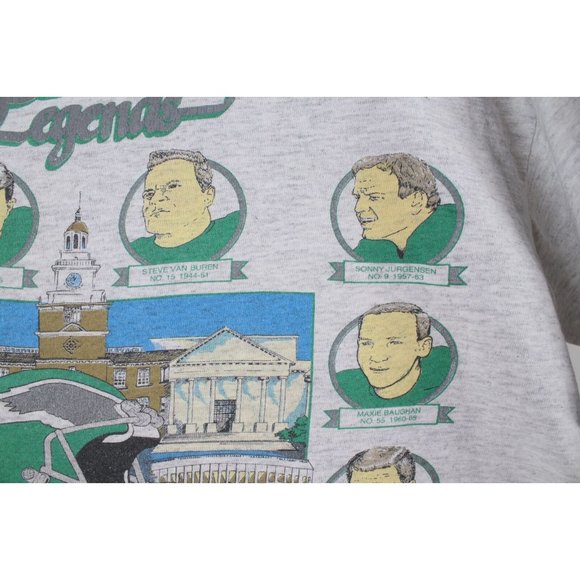 Vintage 90s Mens Large Philadelphia Eagles Football Legends T-Shirt Gray USA - Picture 7 of 13